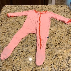 KicKee Pants 6-9 month snap ruffle footie